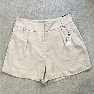 Express Stylist Tan Women's Linen Super High Rise Shorts Size 8 NWT